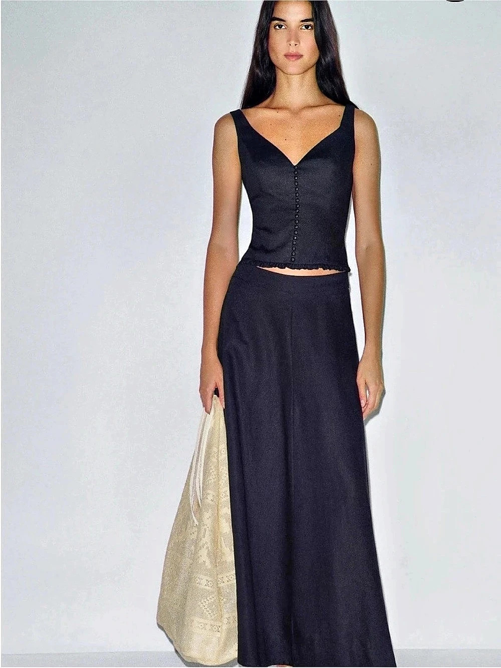 New with Tags and sold-out  Reformation Linen Top Black NWT